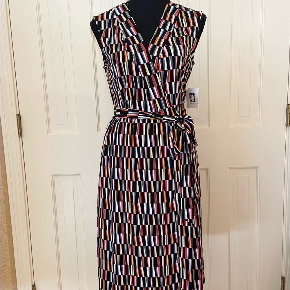 ANNE KLEIN —  NWT Faux Wrap Dress, Size 8